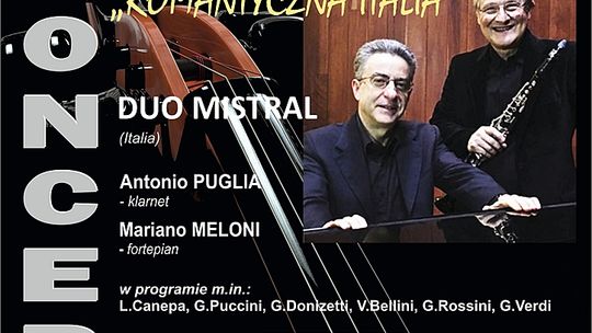 DUO MISTRAL koncert „Romantyczna Italia” - 33. Festiwal Muzyki Odnalezionej i Kameralnej