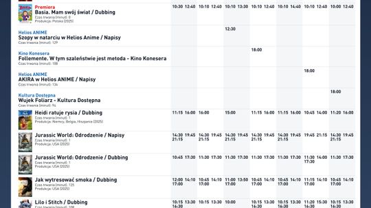Kino Helios w Nowy Sączu zaprasza