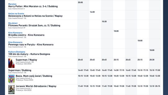 Kino Helios w Nowy Sączu zaprasza