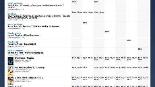 Kino Helios w Nowy Sączu zaprasza