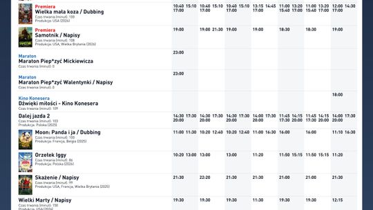 Kino Helios w Nowy Sączu zaprasza