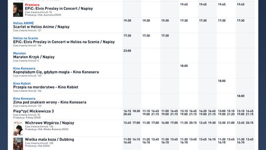 Kino Helios w Nowy Sączu zaprasza