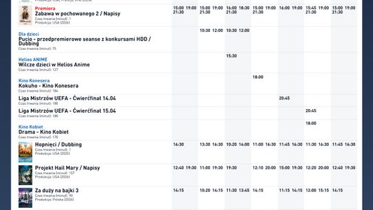 Kino Helios w Nowy Sączu zaprasza