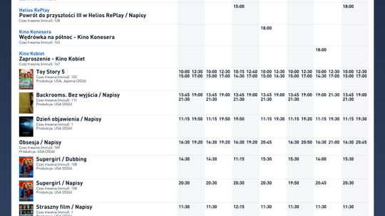 Kino Helios w Nowy Sączu zaprasza