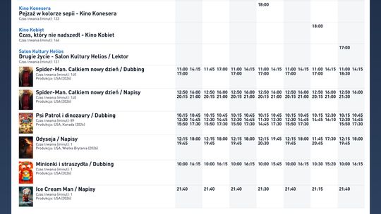 Kino Helios w Nowy Sączu zaprasza