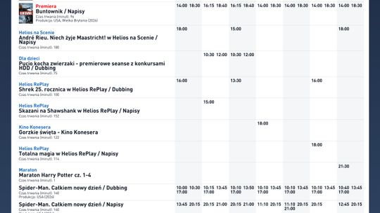 Kino Helios w Nowy Sączu zaprasza
