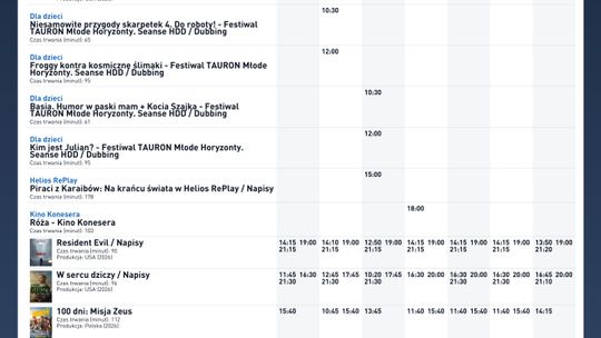 Kino Helios w Nowy Sączu zaprasza