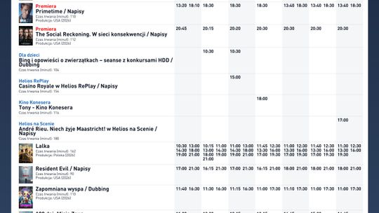 Kino Helios w Nowy Sączu zaprasza