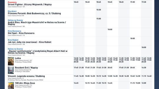 Kino Helios w Nowy Sączu zaprasza