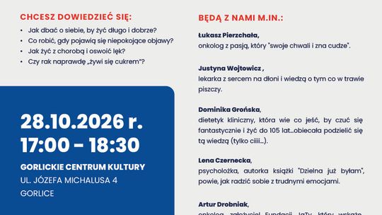 Zapraszamy na konferencję ph. "SIŁA I NADZIEJA. ODCZARUJMY ONKOLOGIĘ"