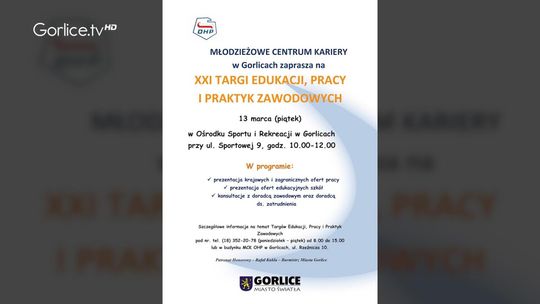 Zapraszamy na XXI Targi Edukacji, Pracy i Praktyk Zawodowych