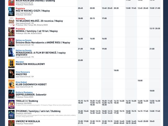 Kino Helios w Nowy Sączu zaprasza