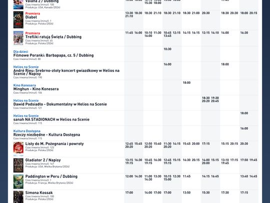 Kino Helios w Nowy Sączu zaprasza