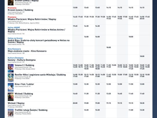 Kino Helios w Nowy Sączu zaprasza