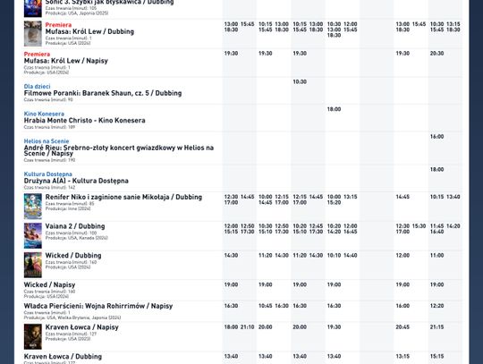 Kino Helios w Nowy Sączu zaprasza