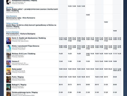 Kino Helios w Nowy Sączu zaprasza