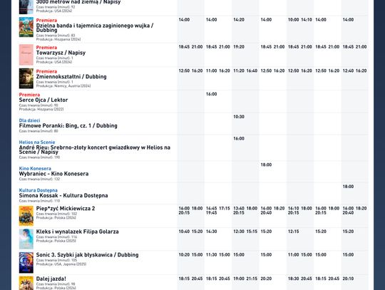 Kino Helios w Nowy Sączu zaprasza