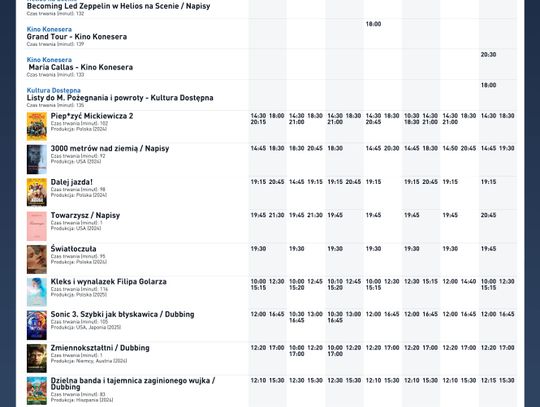 Kino Helios w Nowy Sączu zaprasza