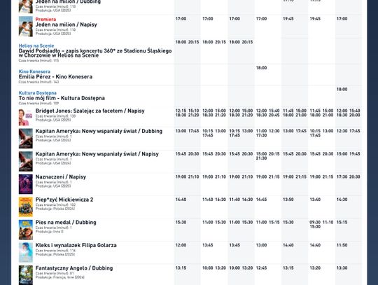 Kino Helios w Nowy Sączu zaprasza
