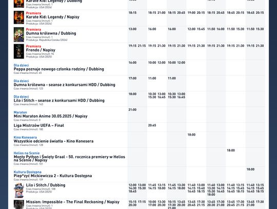 Kino Helios w Nowy Sączu zaprasza