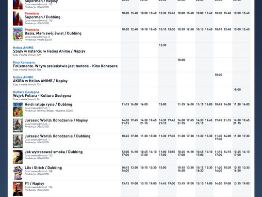 Kino Helios w Nowy Sączu zaprasza