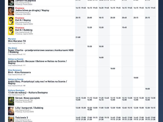Kino Helios w Nowy Sączu zaprasza