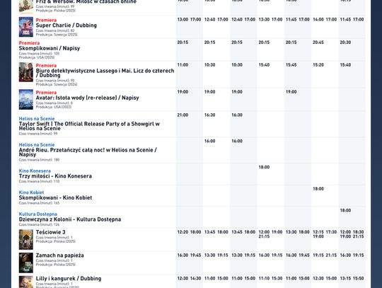 Kino Helios w Nowy Sączu zaprasza