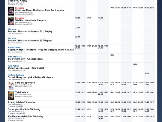 Kino Helios w Nowy Sączu zaprasza