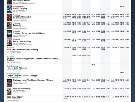 Kino Helios w Nowy Sączu zaprasza