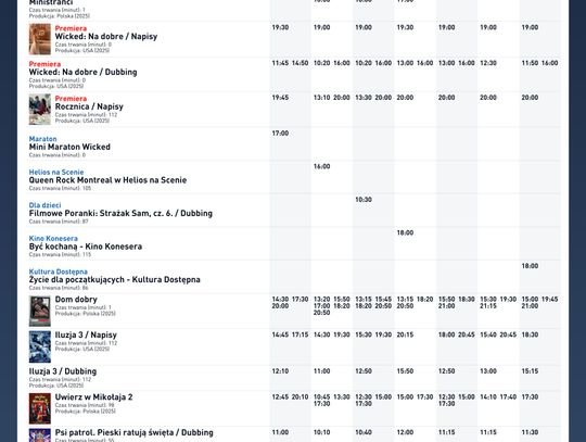 Kino Helios w Nowy Sączu zaprasza