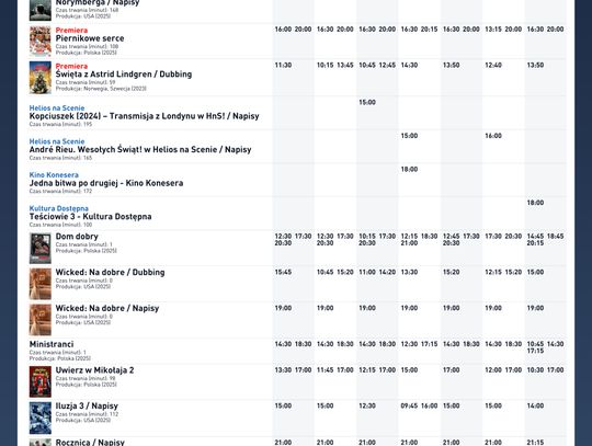 Kino Helios w Nowy Sączu zaprasza