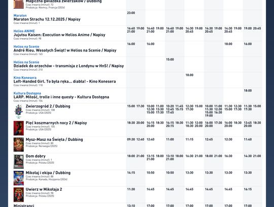 Kino Helios w Nowy Sączu zaprasza Kino Helios w Nowy Sączu zaprasza