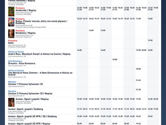 Kino Helios w Nowy Sączu zaprasza