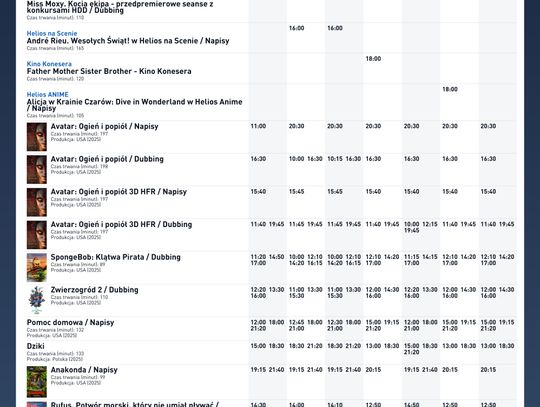 Kino Helios w Nowy Sączu zaprasza