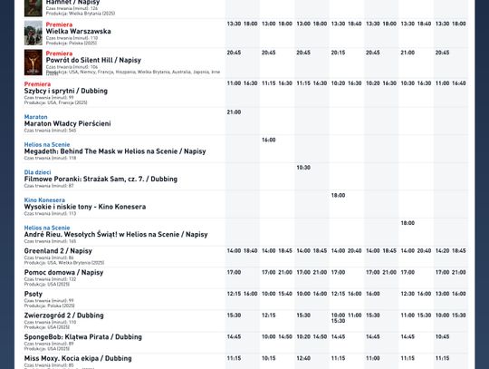 Kino Helios w Nowy Sączu zaprasza Kino Helios w Nowy Sączu zaprasza