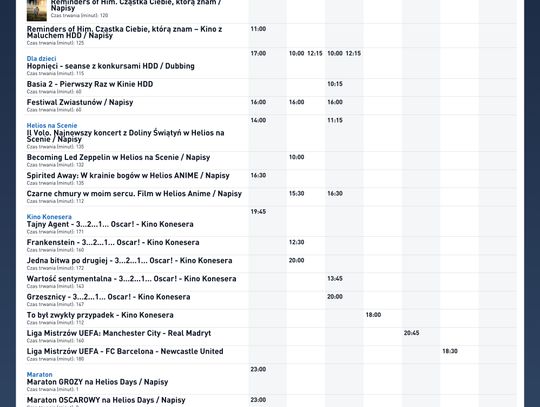 Kino Helios w Nowy Sączu zaprasza