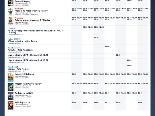 Kino Helios w Nowy Sączu zaprasza Kino Helios w Nowy Sączu zaprasza