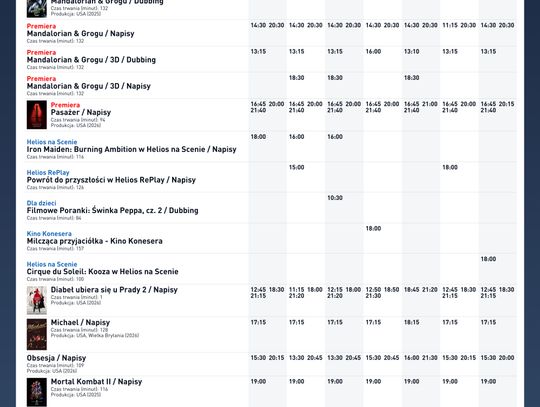 Kino Helios w Nowy Sączu zaprasza