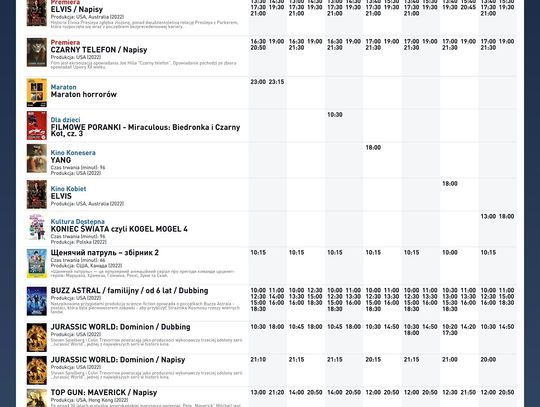 Kino Helios w Nowym Sączu zaprasza