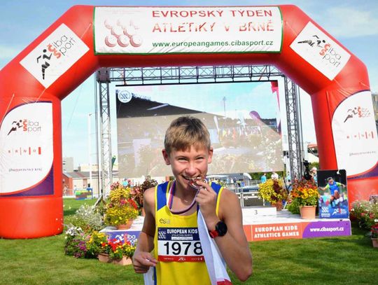 Mikołaj Wal z UKS Kobylanka zdobył brązowy medal w European Kids Athletics Games