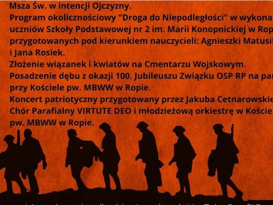 Na żywo: 11 Listopada w Gminie Ropa - Koncert Patriotyczny z kościoła pw. MBWW w Ropie