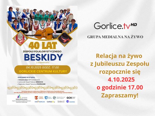 Na żywo: Jubileusz - 40 lat Zespołu Folklorystycznego "Beskidy" z Dominikowic