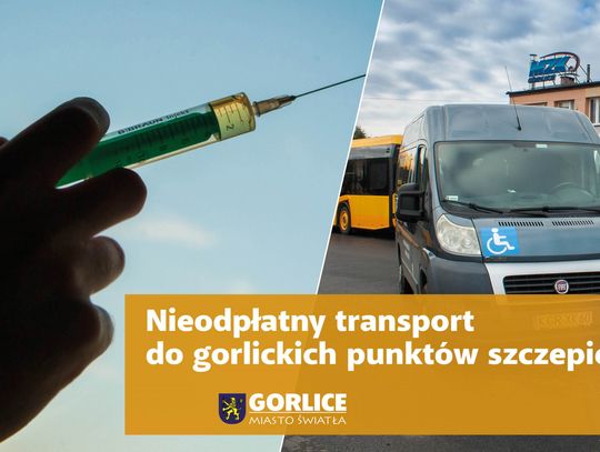 Nieodpłatny transport do gorlickich punktów szczepień