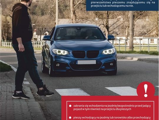NOWE PRZEPISY W ZAKRESIE BEZPIECZEŃSTWA PIESZYCH OBOWIĄZUJĄCE OD 1 CZERWCA 2021 ROKU. KAMPANIA INFORMACYJNO – EDUKACYJNA