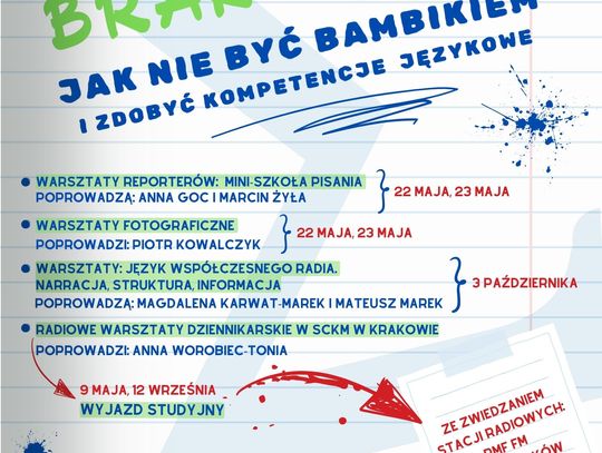 Projekt „Brak słów! Jak nie być bambikiem i zdobyć kompetencje językowe” z dofinansowaniem MKiDN! Projekt „Brak słów! Jak nie być bambikiem i zdobyć kompetencje językowe” z dofinansowaniem MKiDN!