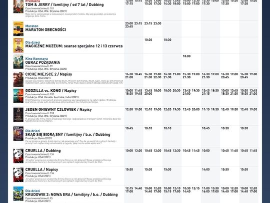 Repertuar kina Helios w Nowym Sączu na tydzień - 11-17.06. 