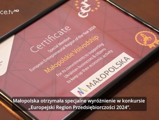 Specjalne wyróżnienie ERP dla Małopolski