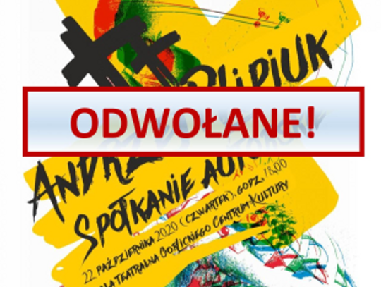 Spotkanie autorskie z Andrzejem Pilipiukiem odwołane!