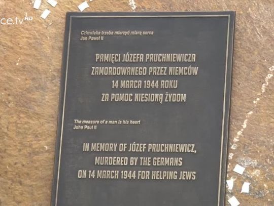 W Bieczu upamiętniono Józefa Pruchniewicza, zamordowanego w czasie II wojny światowej przez Gestapo za pomoc Żydom