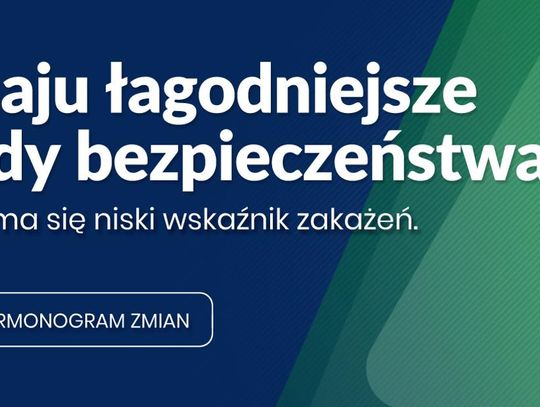 W maju łagodniejsze zasady bezpieczeństwa